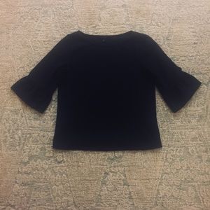 Navy bell sleeve knit top - Banana Republic